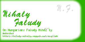 mihaly faludy business card